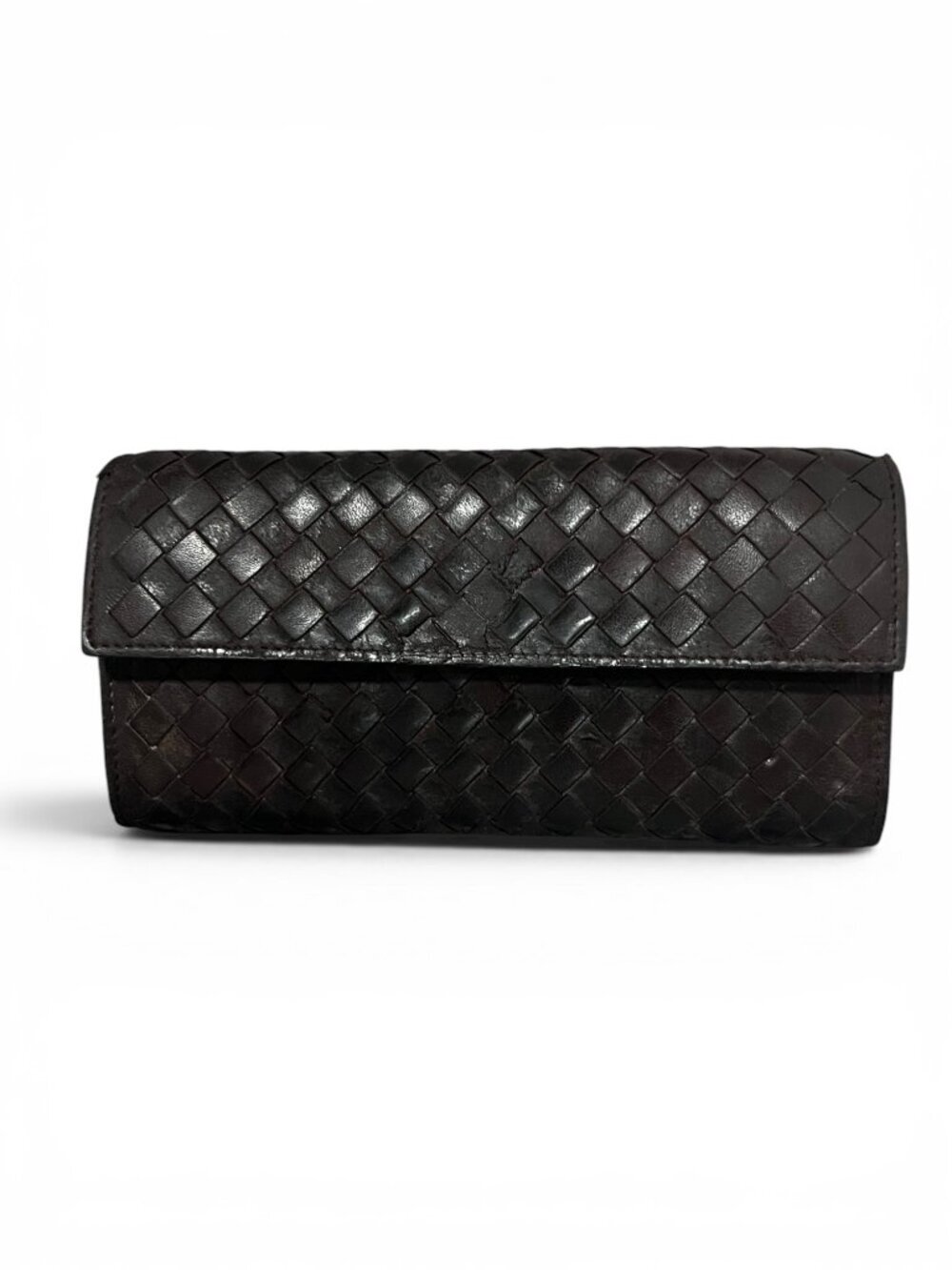 Bottega Veneta Intrecciato Woven Leather Bifold Wallet in Chocolate Brown - Picture 1 of 10